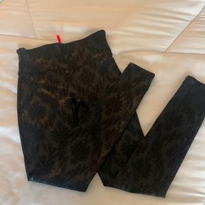 Spanx black jacquard shiny legging! Perfect for the holidays